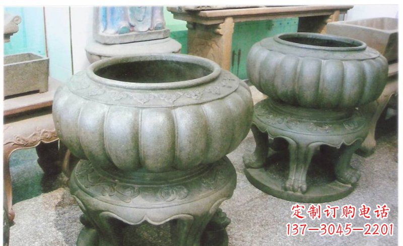 吉林铜质公园水缸雕塑