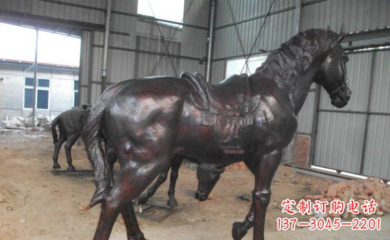 吉林公园铜马动物铜雕