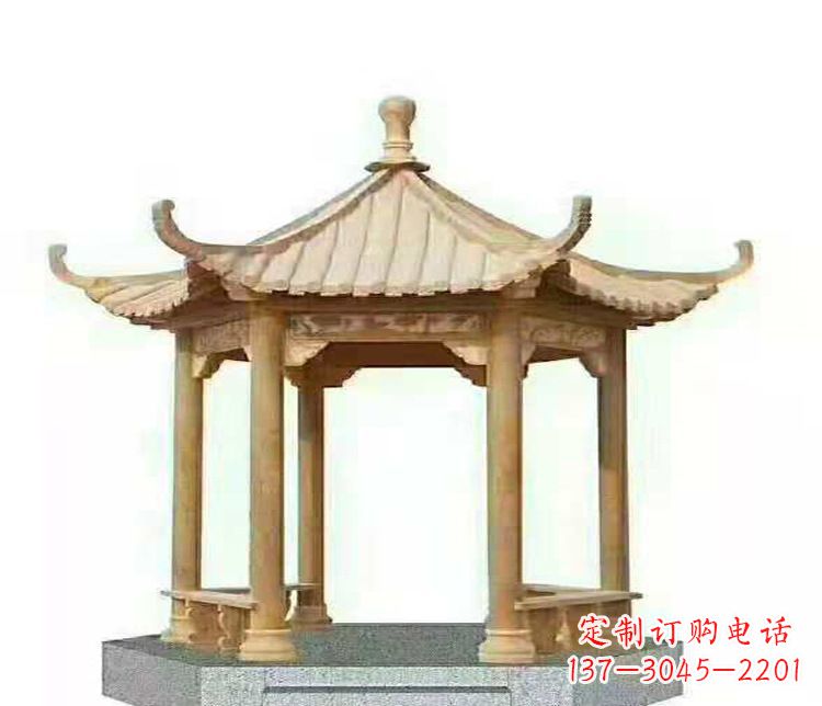 吉林晚霞凉亭石雕