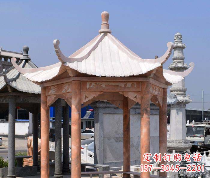 吉林中领雕塑设计凉亭雕塑,清新简约添美感