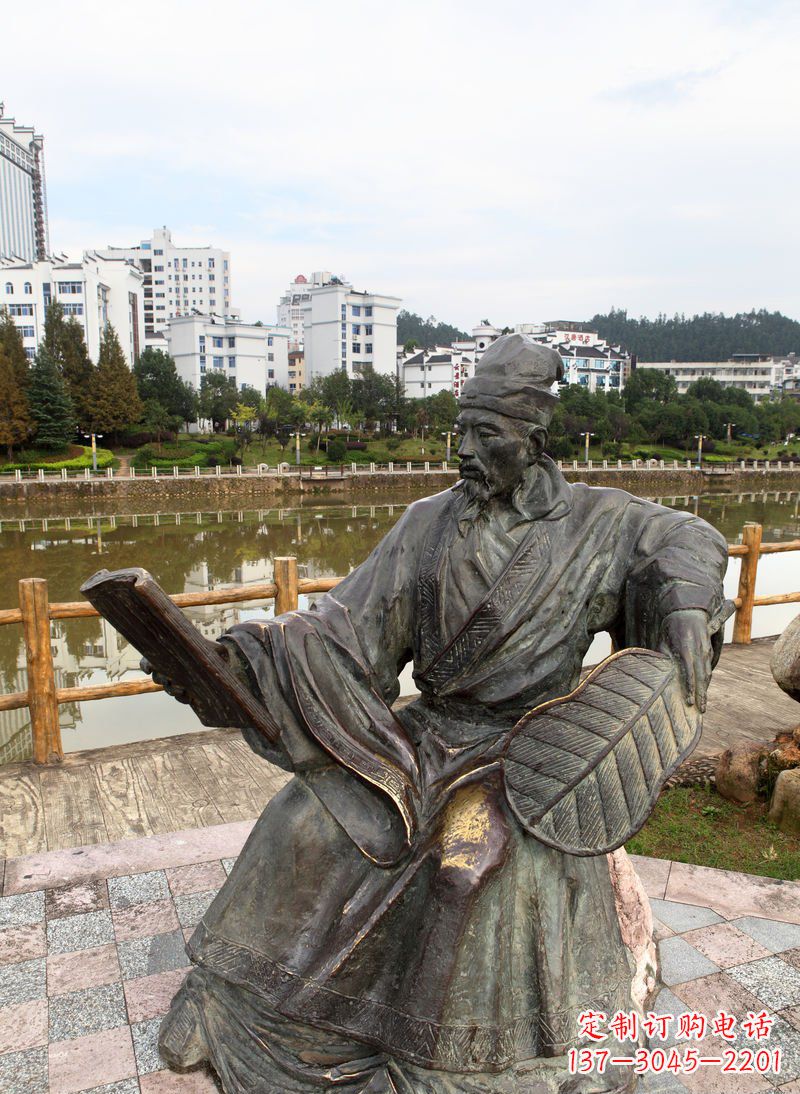 吉林匠心打造的肖像诸葛亮雕塑