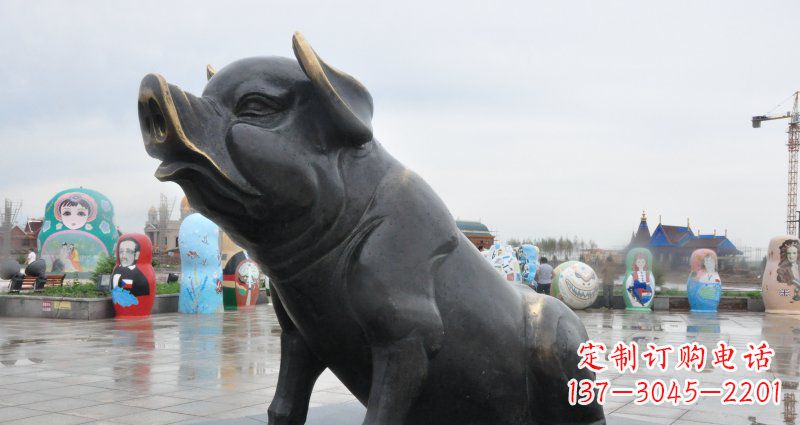 吉林活力四射的动物铜雕塑