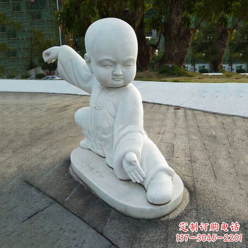 吉林瑞士艺术家精美制作的和尚汉白玉石雕塑