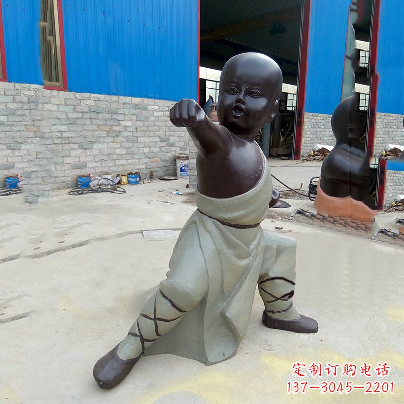吉林精致和尚铜雕塑