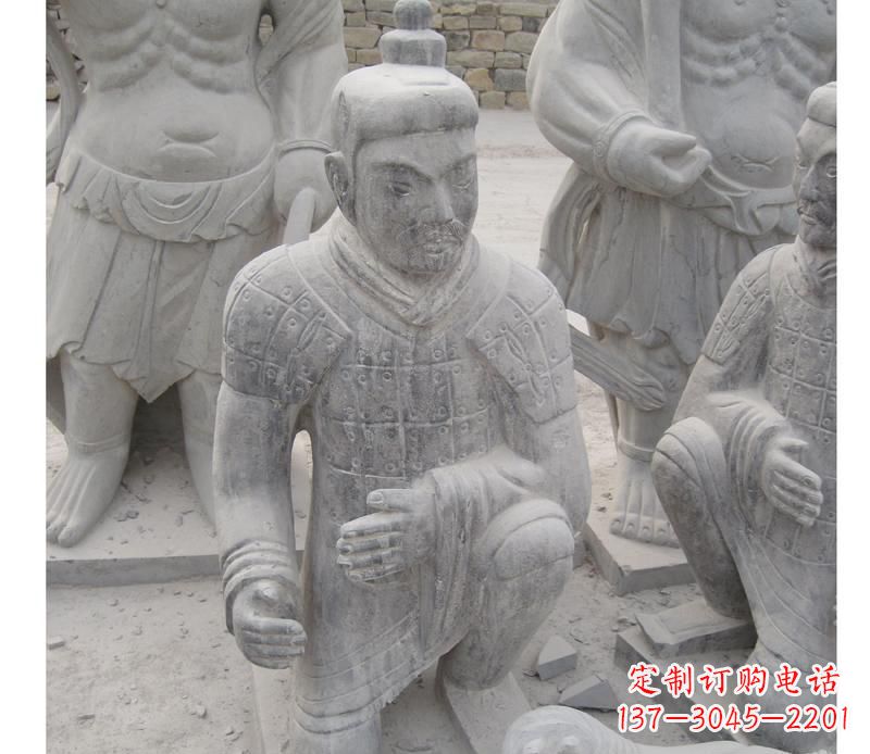 吉林古代兵马俑石雕