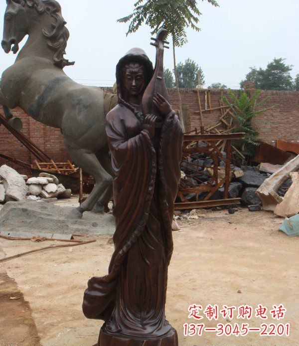 吉林古代美女公园人物铜雕 (2)