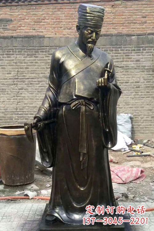 吉林中国古典名医李时珍铜雕塑
