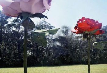 吉林精美不锈钢雕刻玫瑰花雕塑