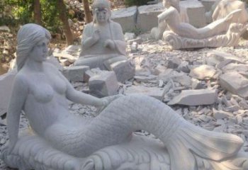 吉林艺术精美美人鱼石雕