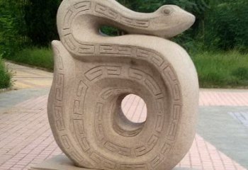 吉林砂岩动物蛇雕塑