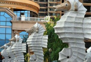 吉林艺术级小区喷水马雕塑