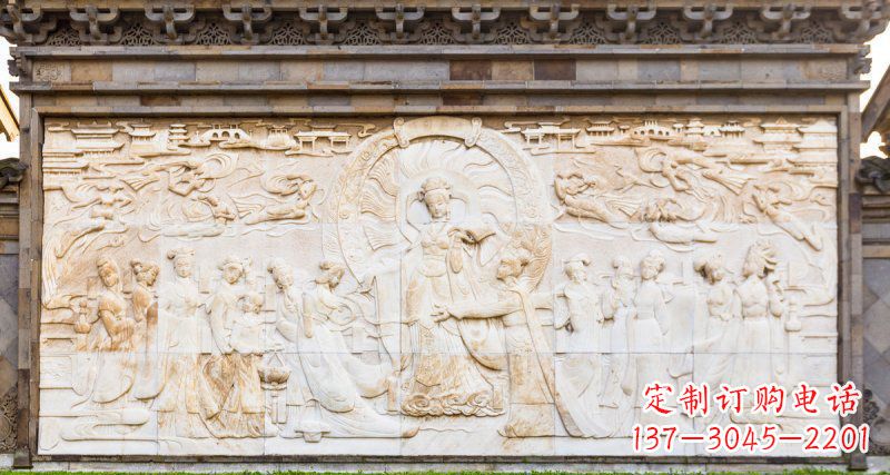 吉林中领雕塑:古代人物石浮雕影壁