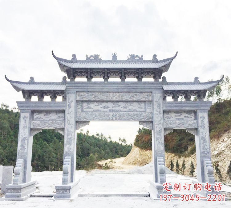 吉林中领雕塑精美牌坊雕塑