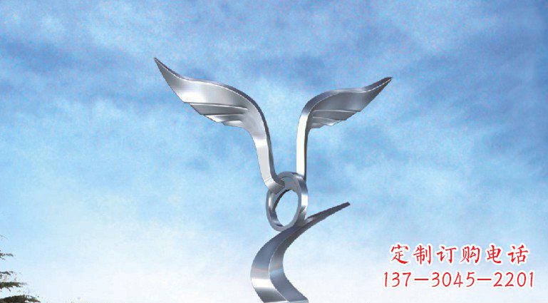 吉林中领雕塑出品：不锈钢海鸥雕塑