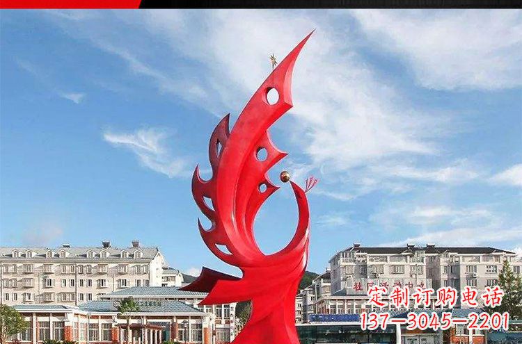 吉林高雅大气的不锈钢凤凰雕塑