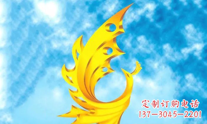 吉林中领雕塑-不锈钢凤凰雕塑