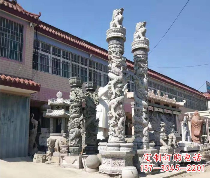 吉林品质考究的大理石龙柱石雕