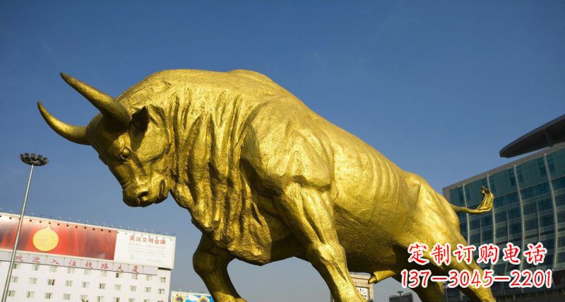吉林广场牛动物铜雕