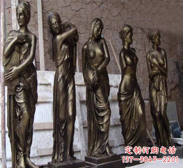 吉林浪漫美女装饰铜雕四方