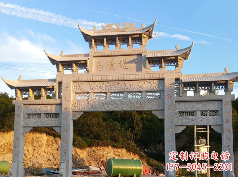 吉林海北石雕牌坊——高品质定制雕塑