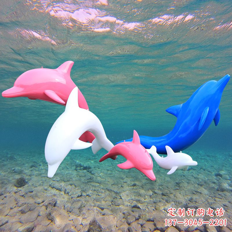 吉林海豚玻璃钢彩绘雕塑–彰显唯美与深情
