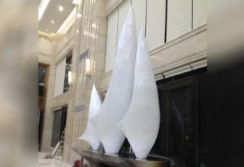 吉林精美不锈钢帆船雕塑