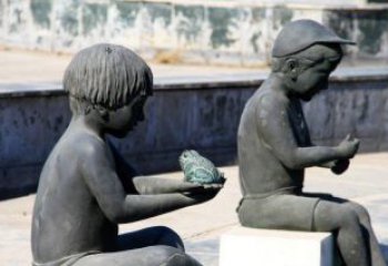 吉林儿童景观铜雕，携带童趣的青蛙