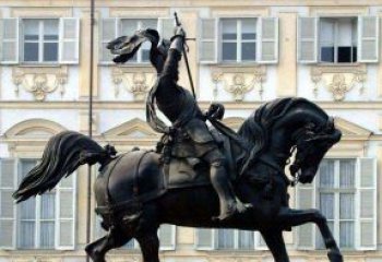 吉林中领雕塑-大型罗马士兵骑马铜雕