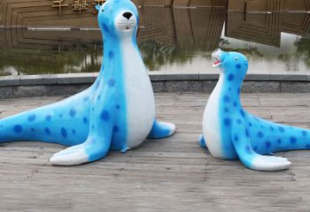 吉林海豹玻璃钢卡通雕塑——展现优雅的豹纹完美艺术