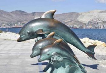 吉林铜雕海豚母子，精美细腻，打造浪漫海洋