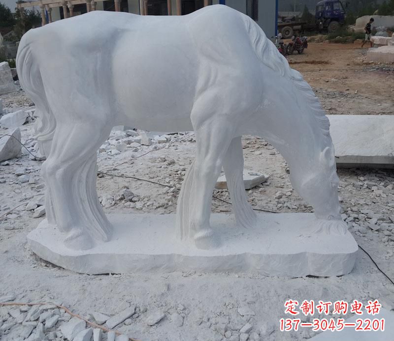 吉林汉白玉动物马