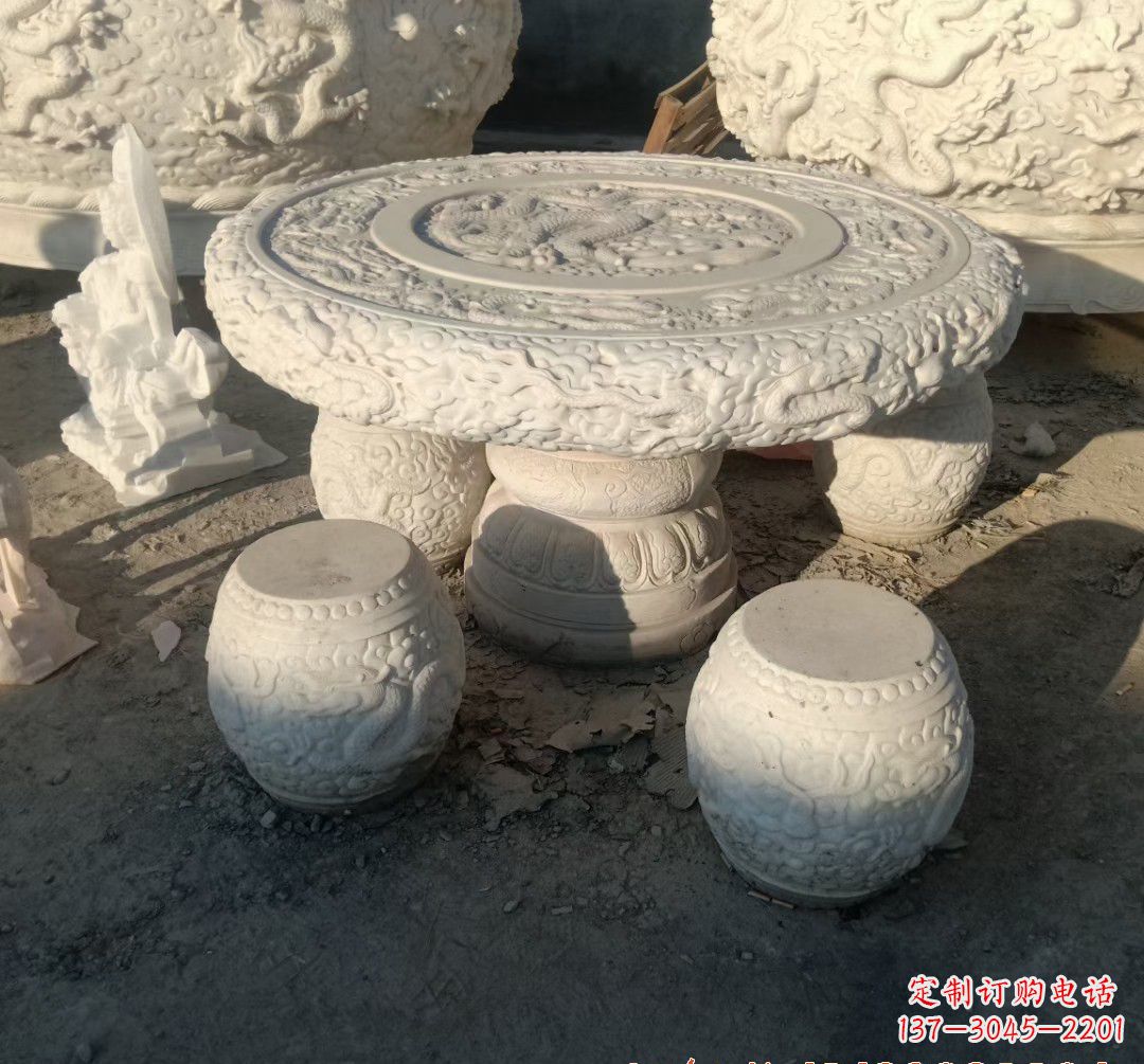 吉林中领雕塑推出的汉白玉魔力龙雕塑,以汉白玉…