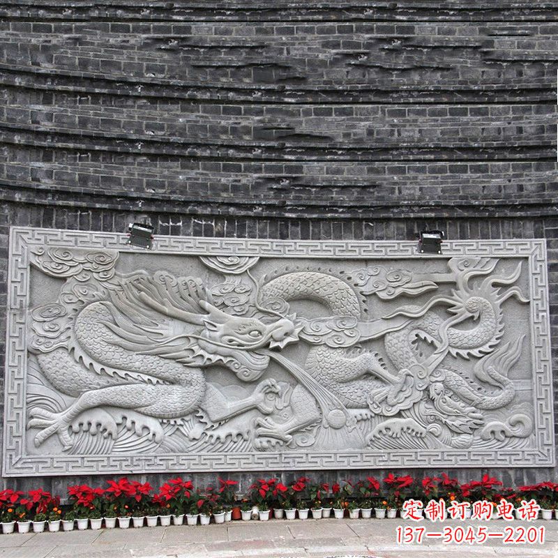 吉林汉白玉龙纹浮雕墙,专为您打造贵族感