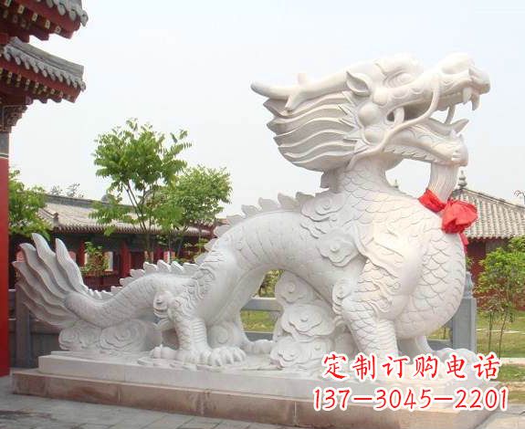 吉林汉白玉生肖龙雕,精致传承岁月之美