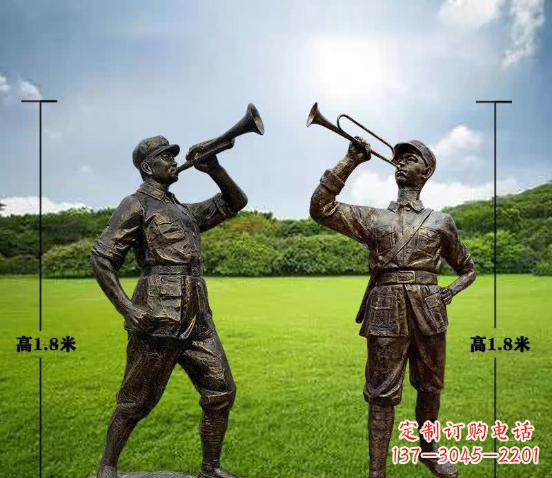 吉林红色文化经典——红军铜雕