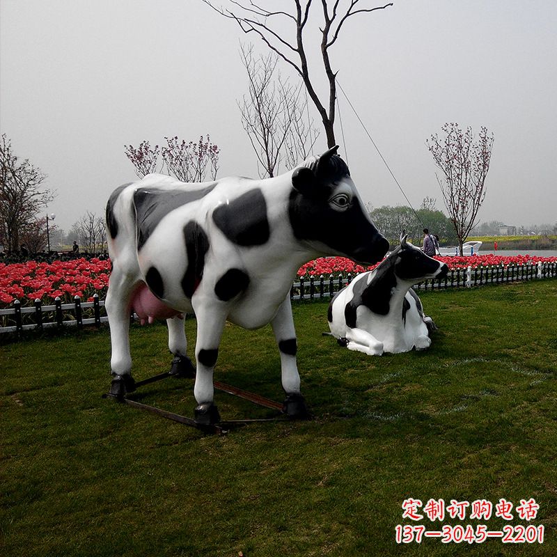 吉林户外仿真动物雕塑-奶牛 (3)