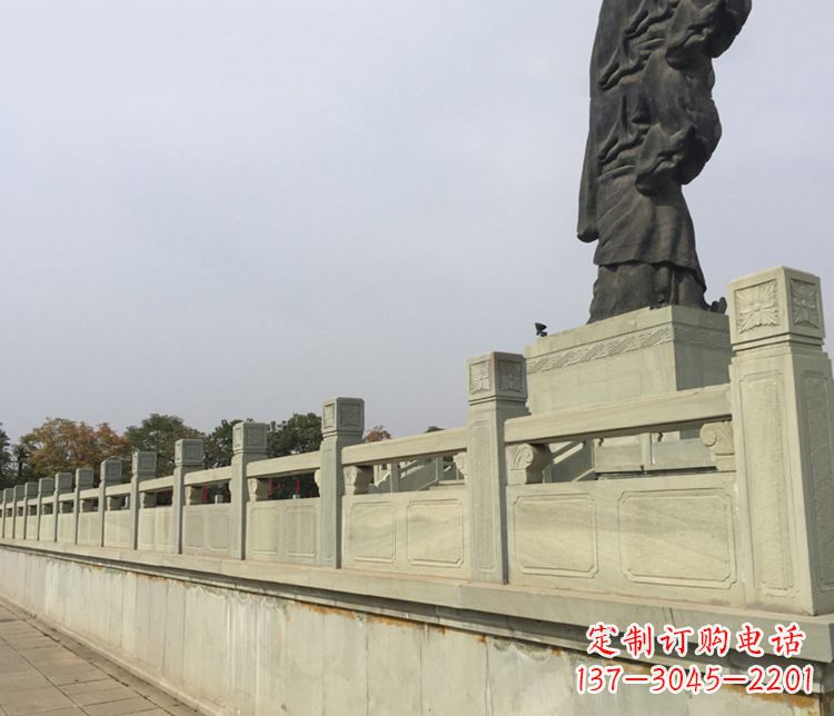 吉林精美的护城河大理石栏板雕塑