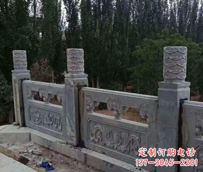 吉林定制石质护城河栏板雕塑