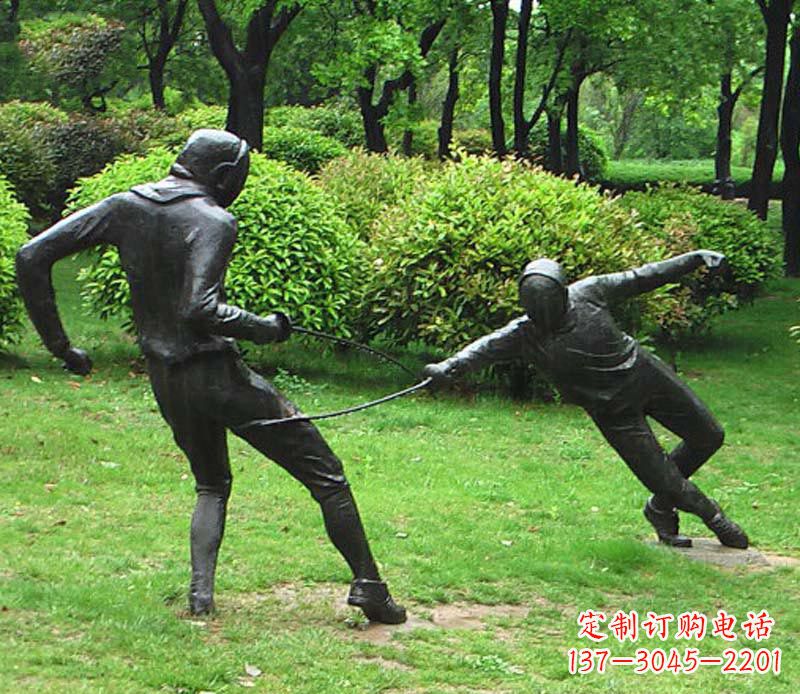 吉林铜雕艺术,精美运动员雕塑