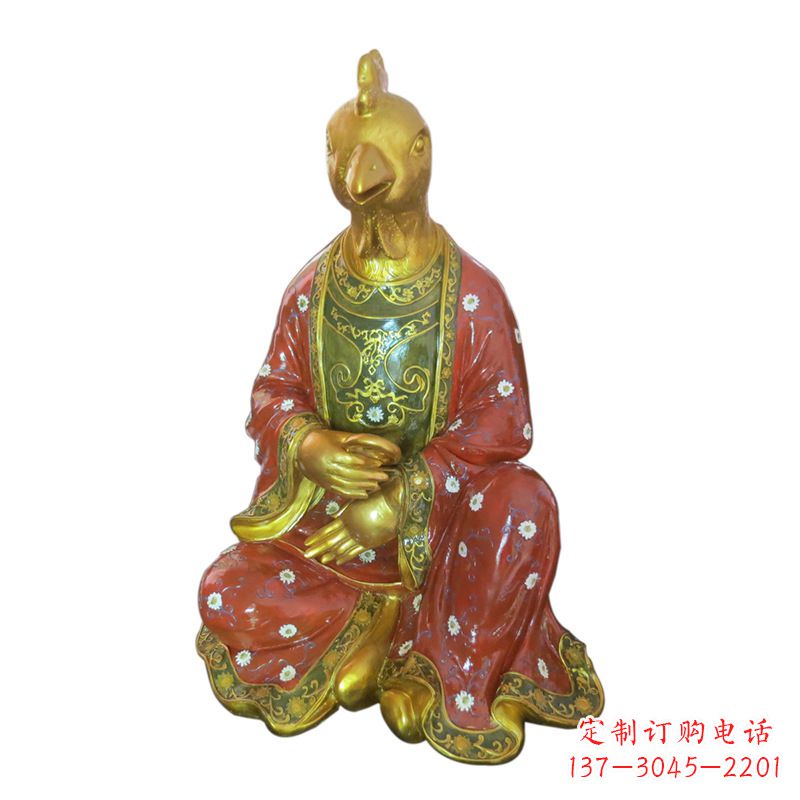 吉林玻璃钢彩绘生肖雕塑