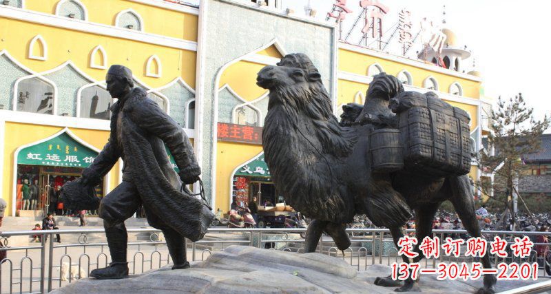 吉林骆驼铜雕,让新疆风情永传