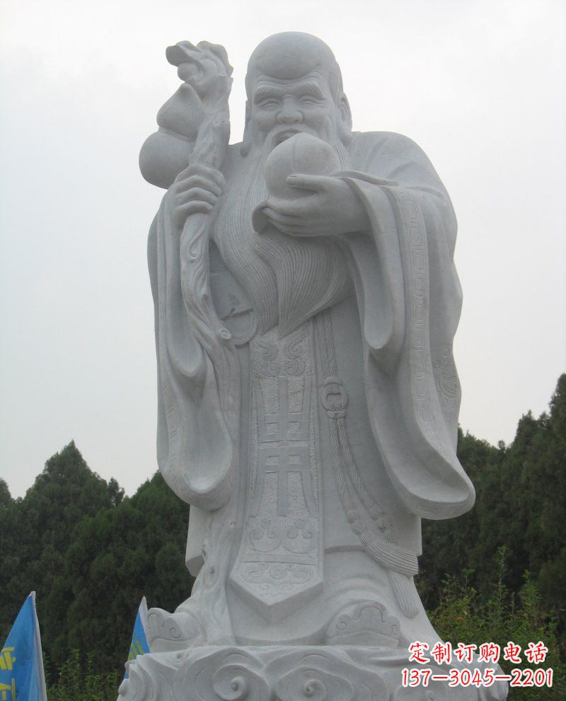 吉林大理石老寿星雕塑,重现传统文化的美好