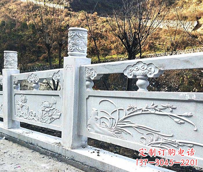 吉林领雕-汉白玉石浮雕栏板