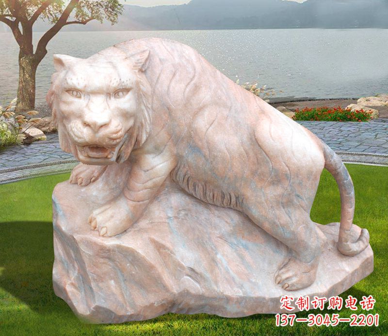 吉林金灿灿的老虎石雕公园动物摆件
