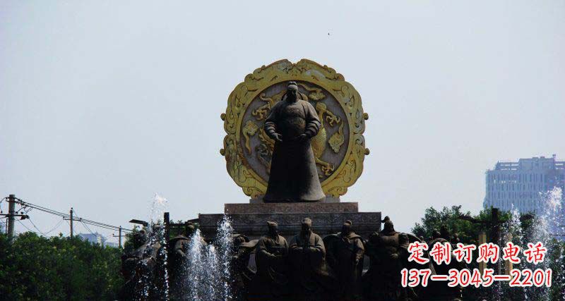 吉林李世民古代名人铜雕