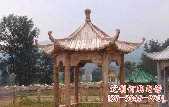 吉林营造古朴悠然的凉亭石雕