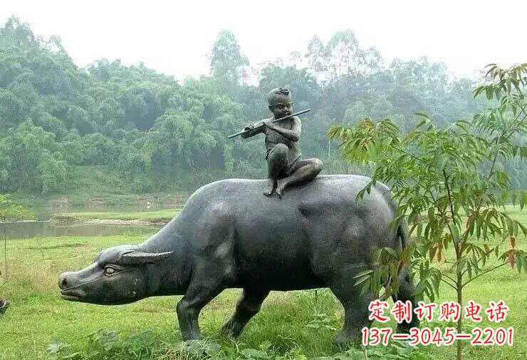 吉林艺术精美的牧童铜雕