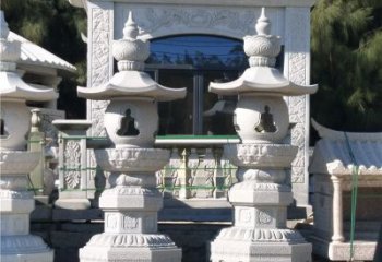 吉林汉白玉公园灯笼雕塑