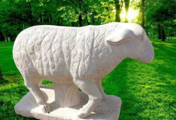 吉林中领雕塑的汉白玉山羊石雕是一件雕刻精美的…