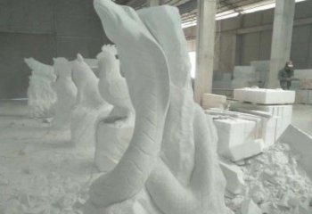 吉林中领雕塑汉白玉生肖蛇雕塑